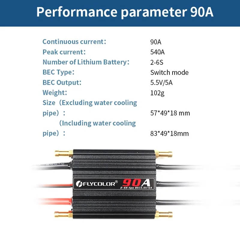 Flycolor Sea-Monster 90A Brushless ESC for RC Boat