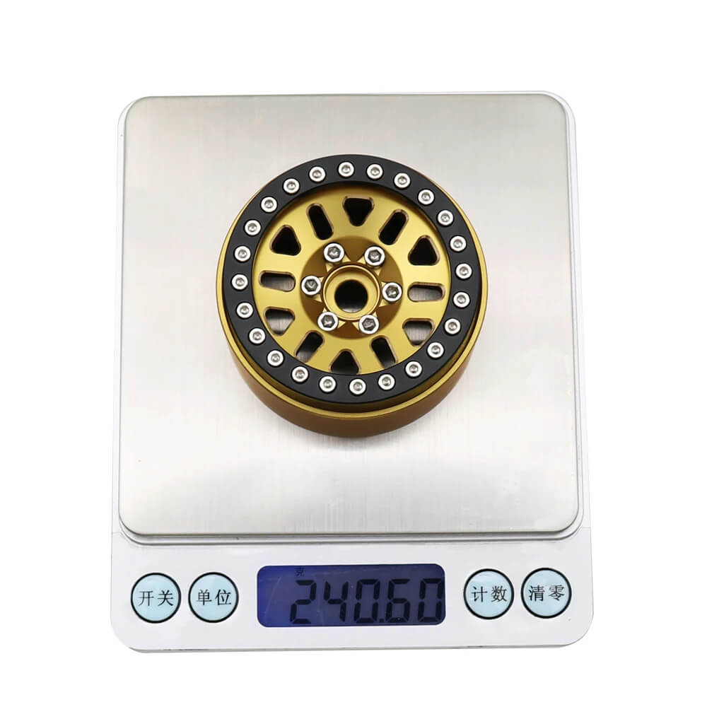 Heavy Brass 1.9 Inch Beadlock Wheel Rim Hub for 1/10 RC Rock Crawler