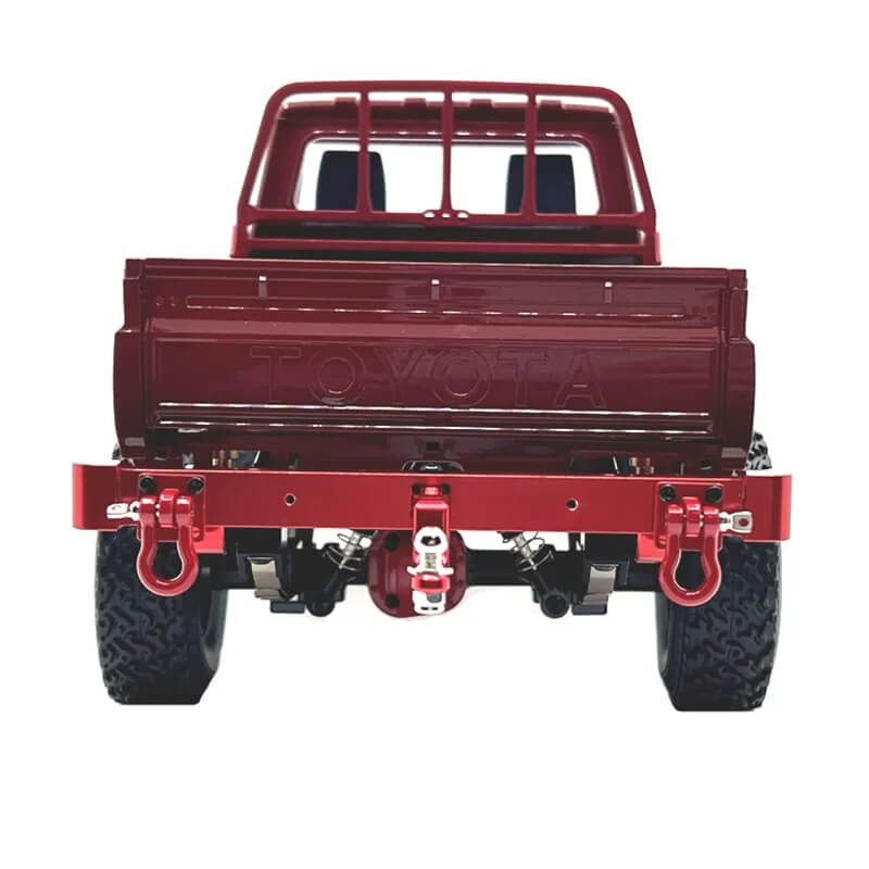 Metal Rear Bumper with Trailer Tow Hitch for MN82 LC79 1/12 RC Crawler