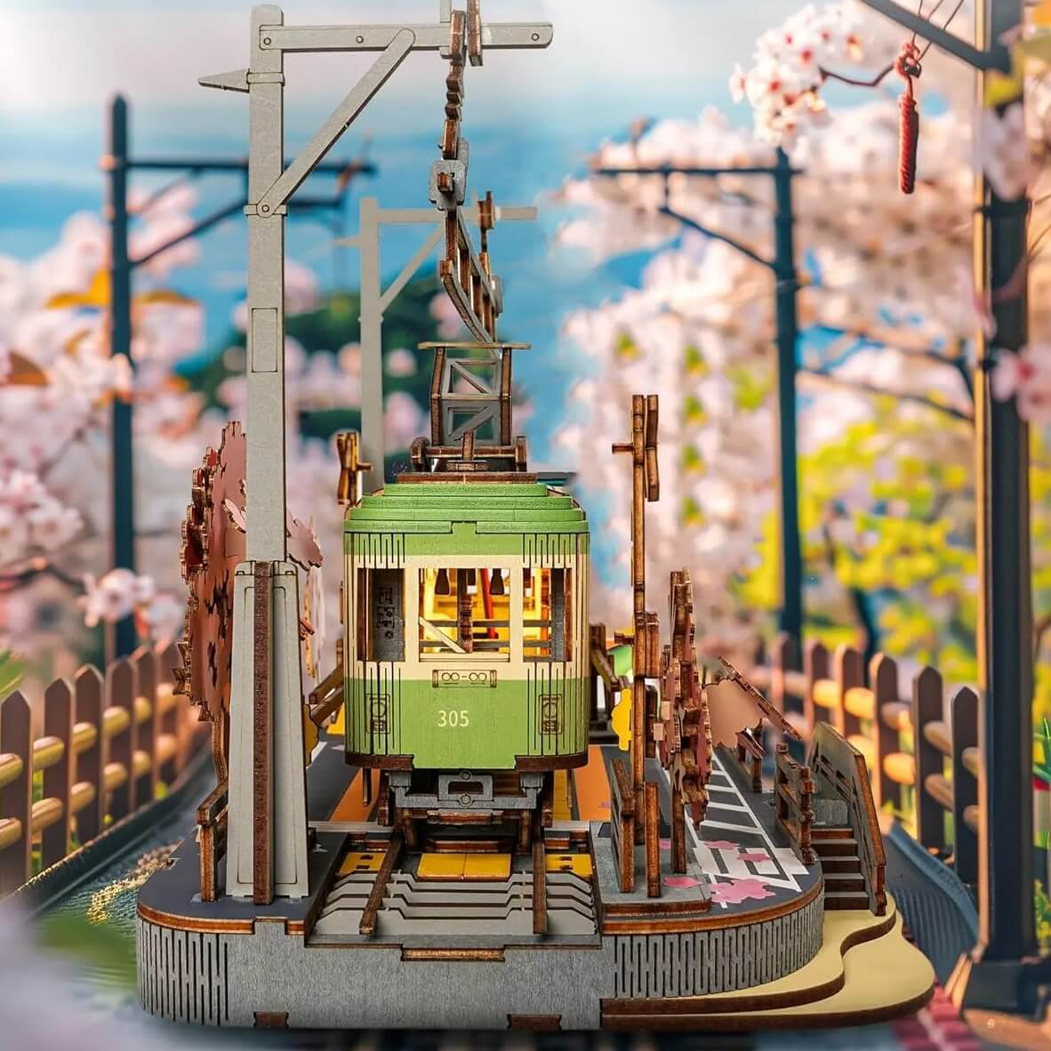RoLife Classic Tram Model Building DIY Kit - 3D Wooden Puzzle