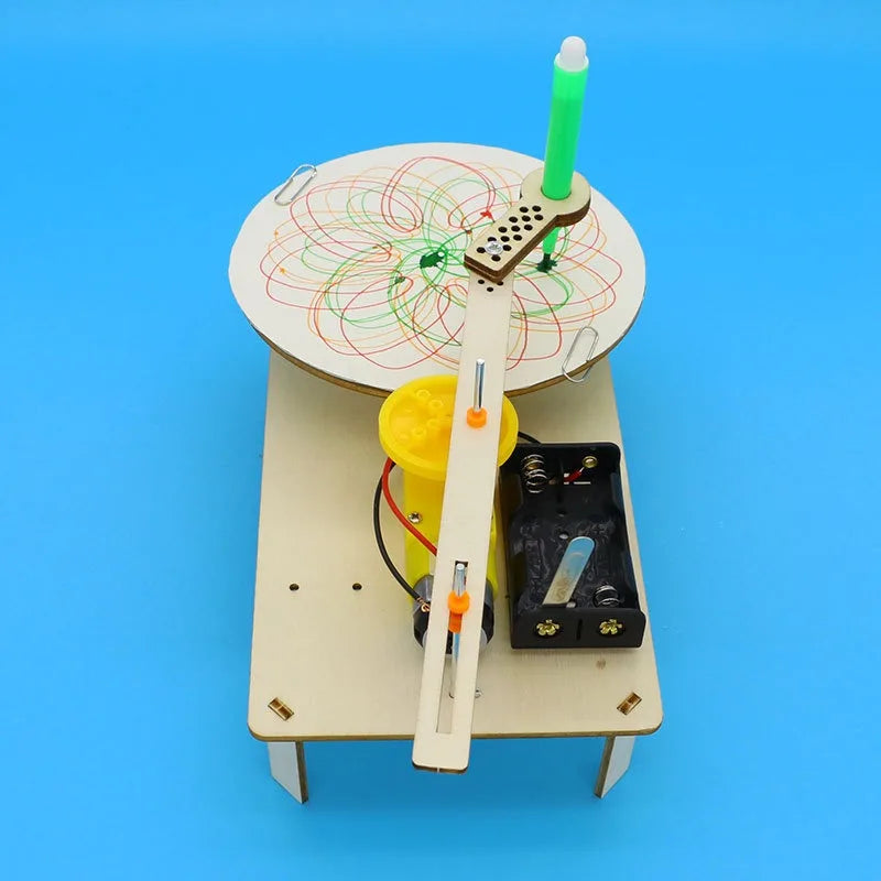 DIY Wooden Electric Automatic Plotter Drawing Robot STEM Kit