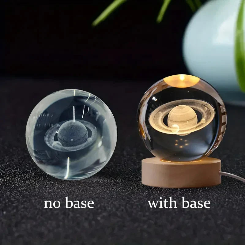 3D Crystal Glass Ball Night Light