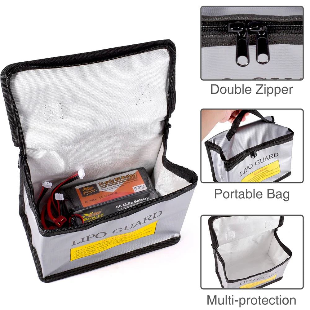 LiPo Safe Explosion-proof Battery Bag 21.5x12x16.5cm