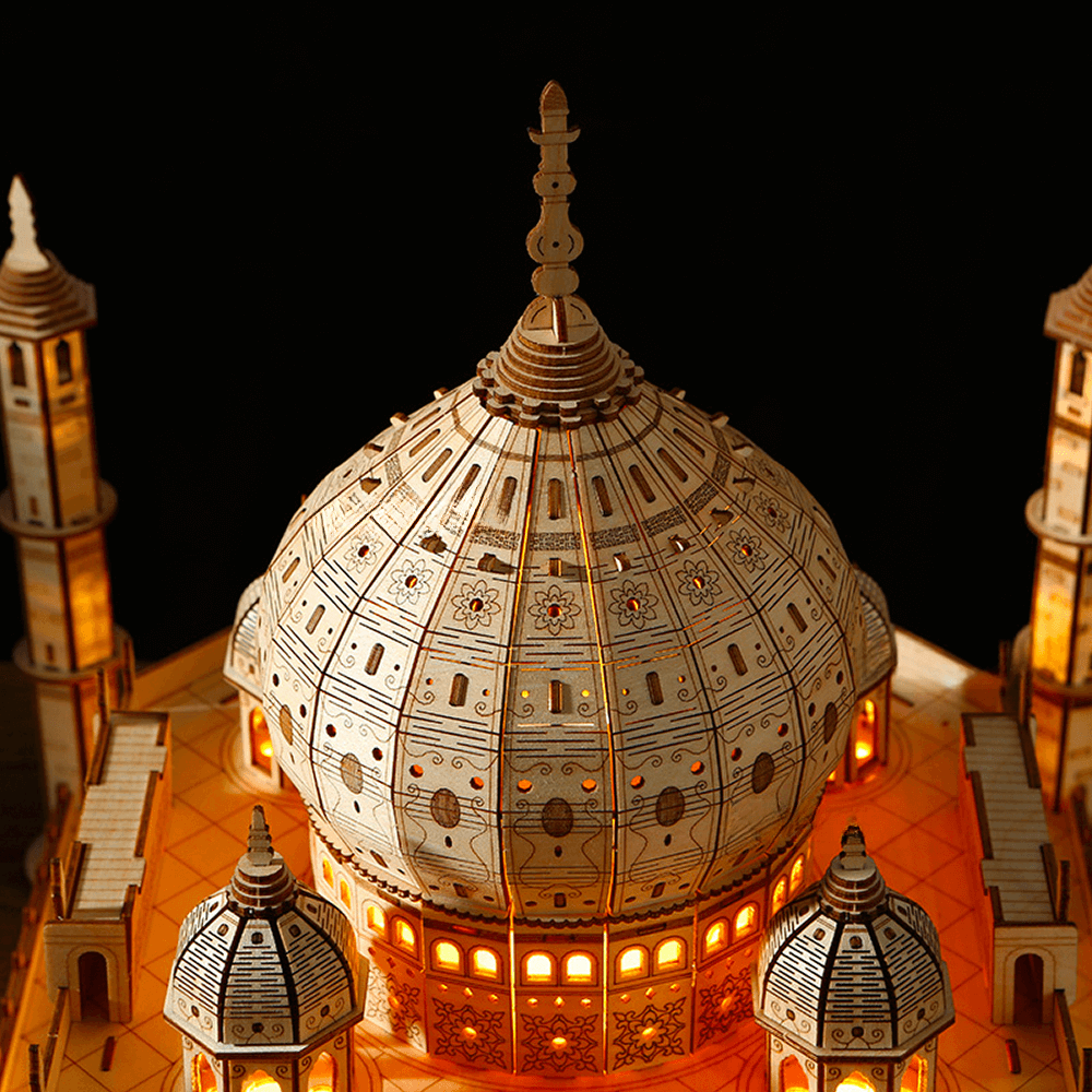 Taj Mahal 3D DIY Wooden Puzzle with LED Lights