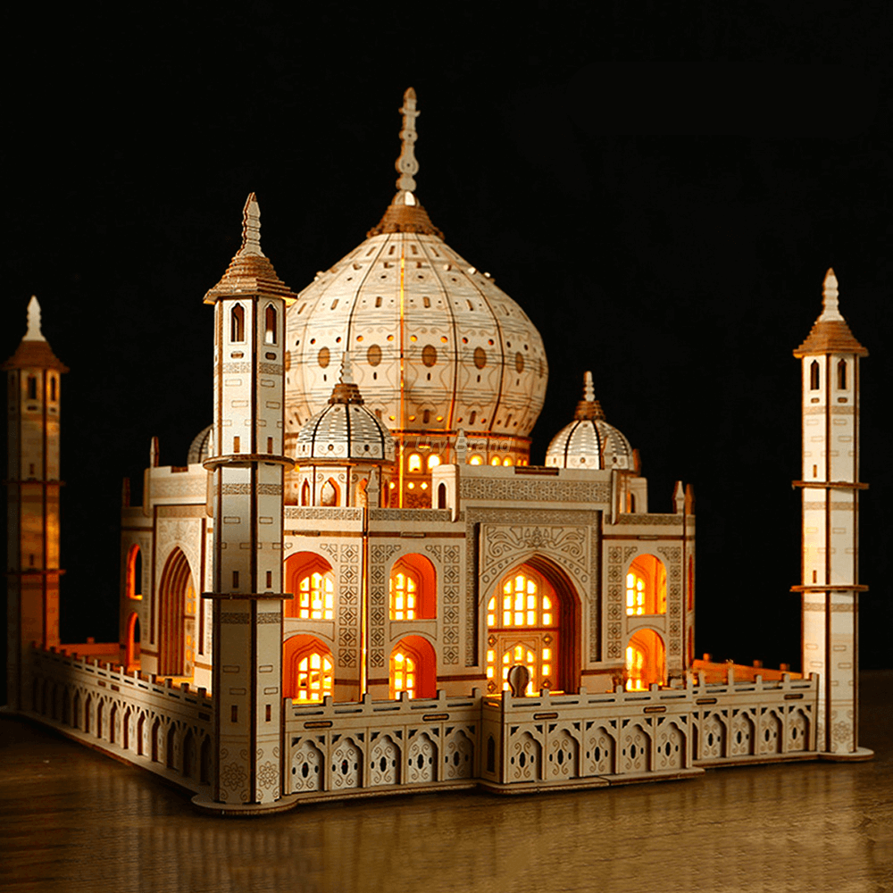 Taj Mahal 3D DIY Wooden Puzzle with LED Lights