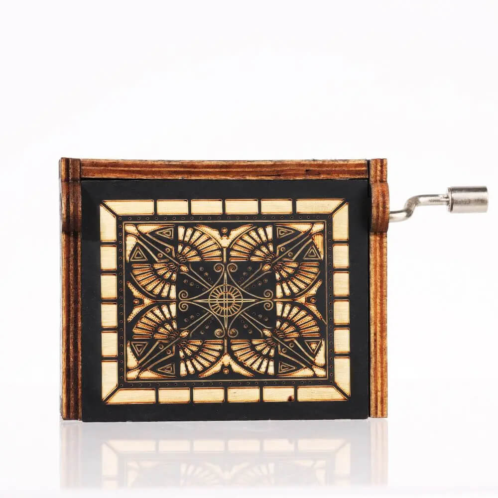 'You are My Sunshine' Engraved Hand-Cranked Wooden Musical Box