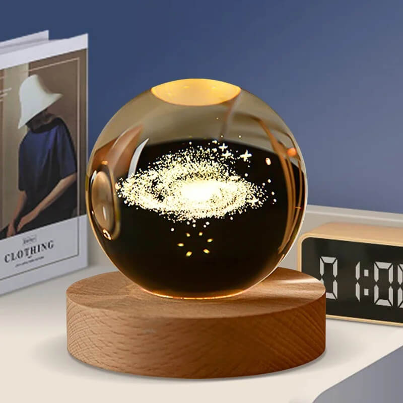 3D Crystal Glass Ball Night Light