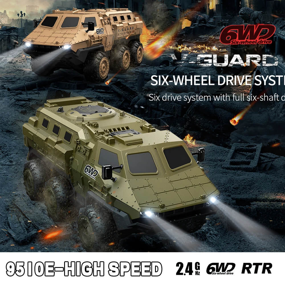 6WD 1/16 Armoured RC Military Tank Transport Truck