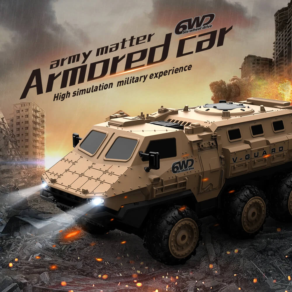 6WD 1/16 Armoured RC Military Tank Transport Truck