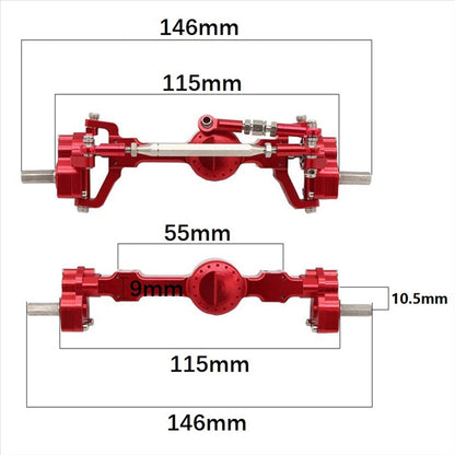 Aluminium Front & Rear Portal Axle Set for MN 1/12 RC Crawlers