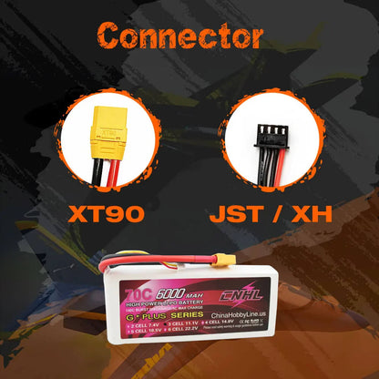 CNHL 6000mAh 3S 11.1V 70C Lipo Battery With XT90 Plug
