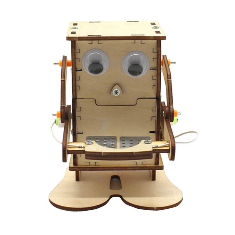 Coin Eating Wooden Robot - DIY Kit