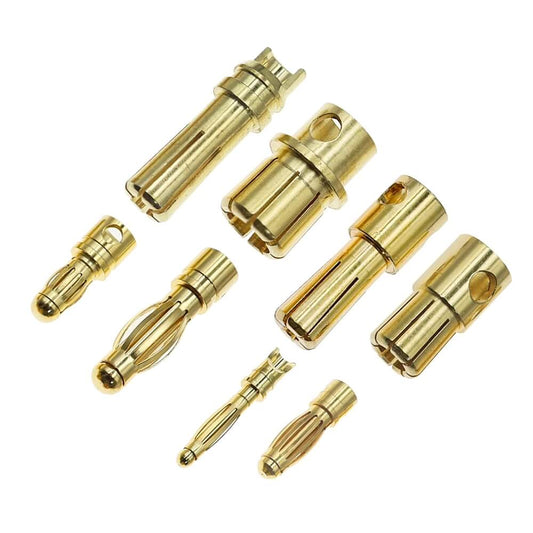 Gold Bullet Banana Plug Connectors for ESC, Motors & Batteries