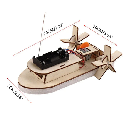 DIY Wireless RC Wooden Boat Model Kit