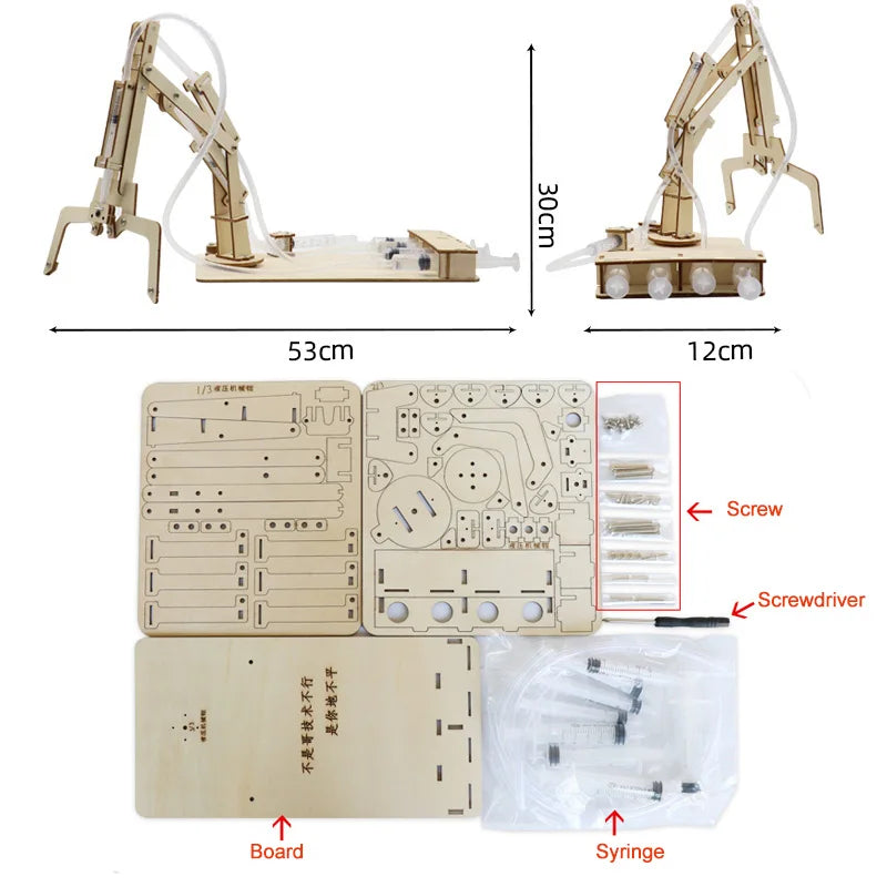 DIY Hydraulic Mechanical Arm STEM Model Kit