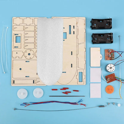 DIY Wireless RC Wooden Boat Model Kit