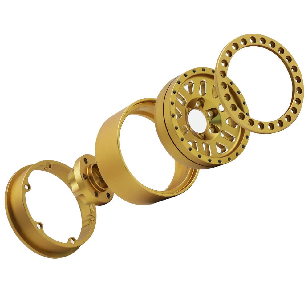Heavy Brass 1.9 Inch Beadlock Wheel Rim Hub for 1/10 RC Rock Crawler