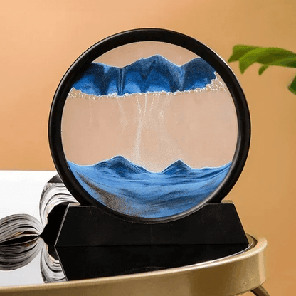 Moving Sand Art Round Glass Picture Decor
