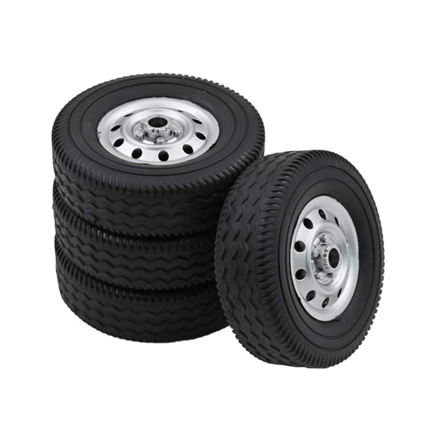 Replacement Wheels Tires for 1/10 WPL D12 RC Drift Truck