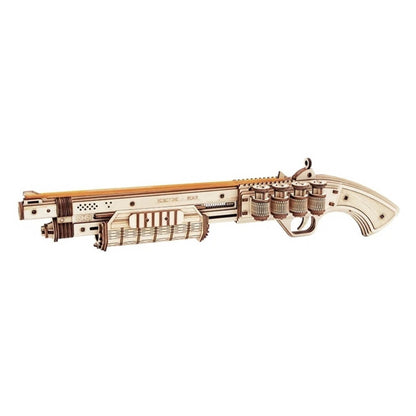 Robotime ROKR DIY 3D Rubber Band Bullet Shot Gun Wooden Puzzle