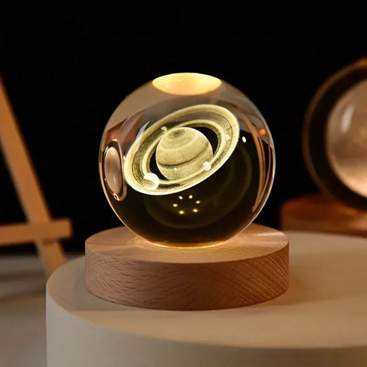 3D Crystal Glass Ball Night Light