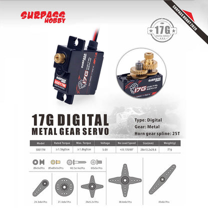 Surpass Hobby 17G Metal Gear Digital Servo