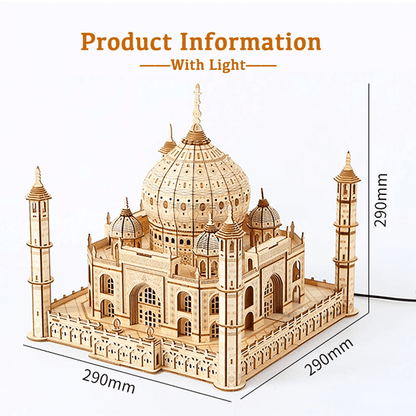 Taj Mahal 3D DIY Wooden Puzzle with LED Lights