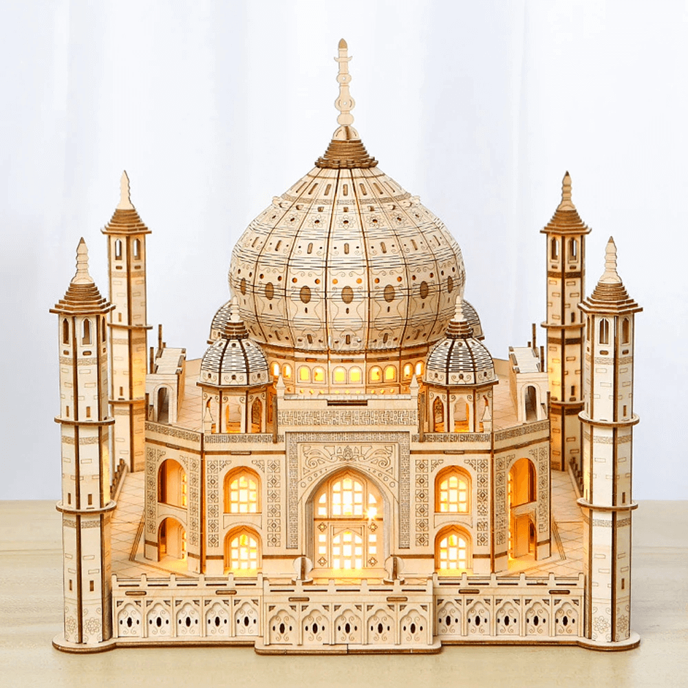 Taj Mahal 3D DIY Wooden Puzzle with LED Lights