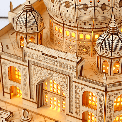 Taj Mahal 3D DIY Wooden Puzzle with LED Lights
