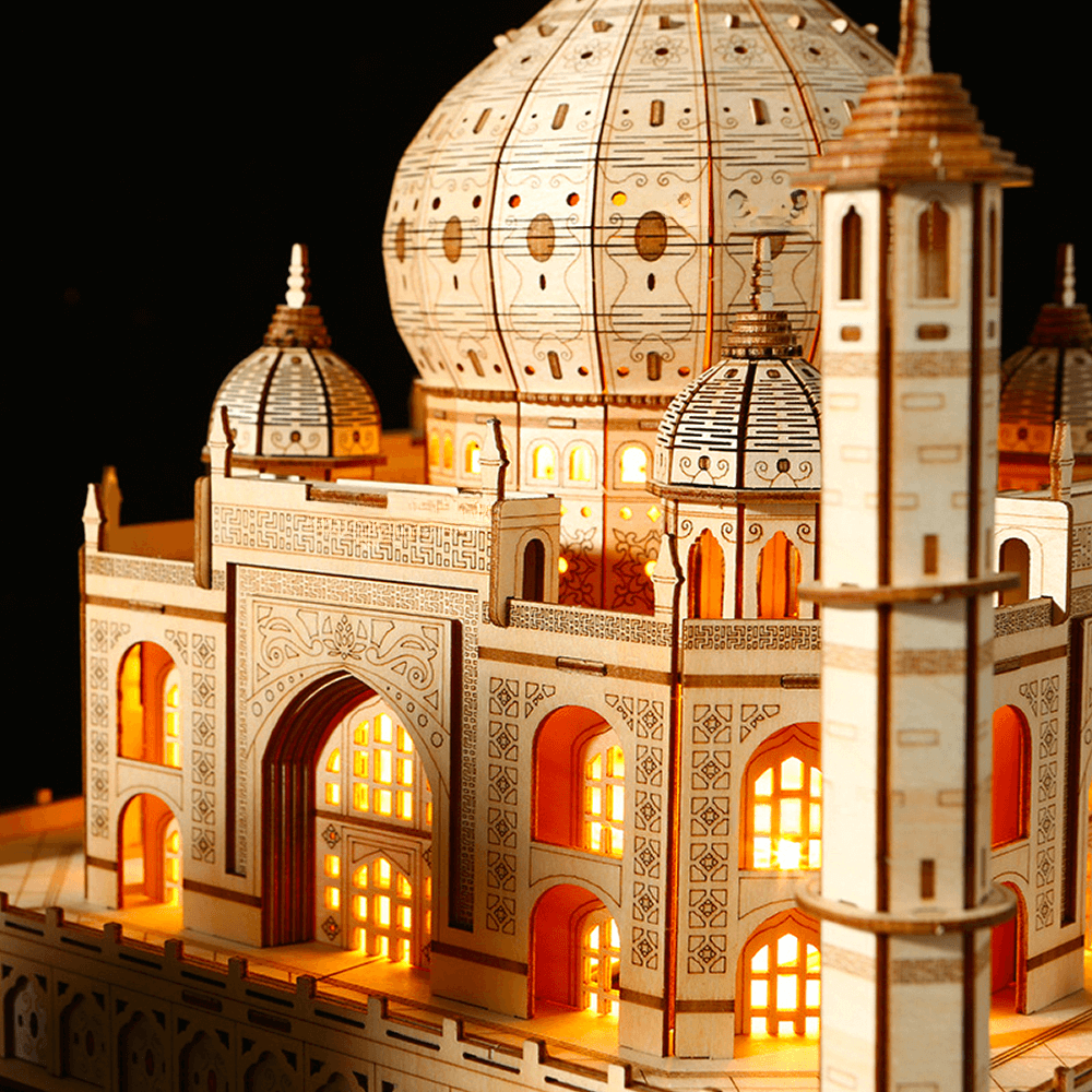 Taj Mahal 3D DIY Wooden Puzzle with LED Lights