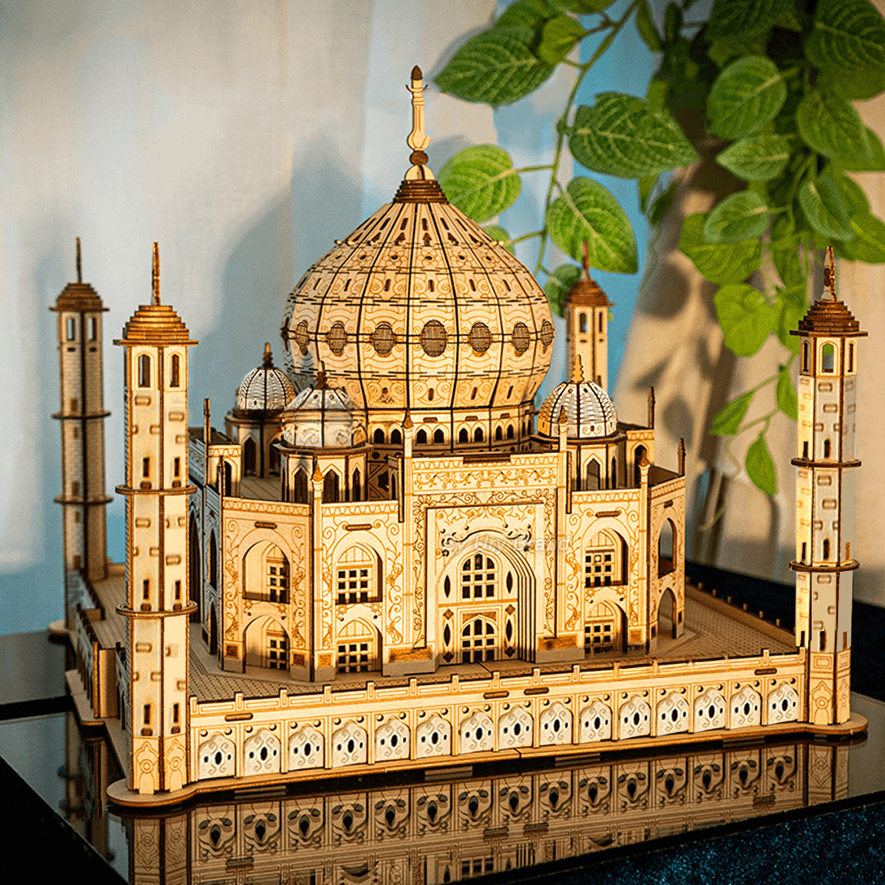 Taj Mahal 3D DIY Wooden Puzzle with LED Lights