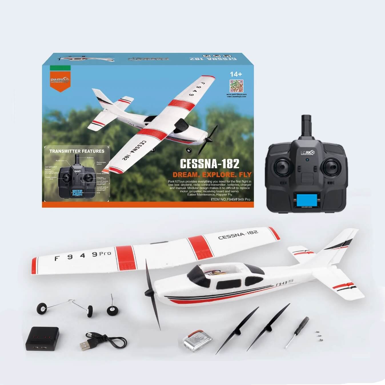 WLtoys F949 3CH 2.4G Cessna 182 RC Airplane