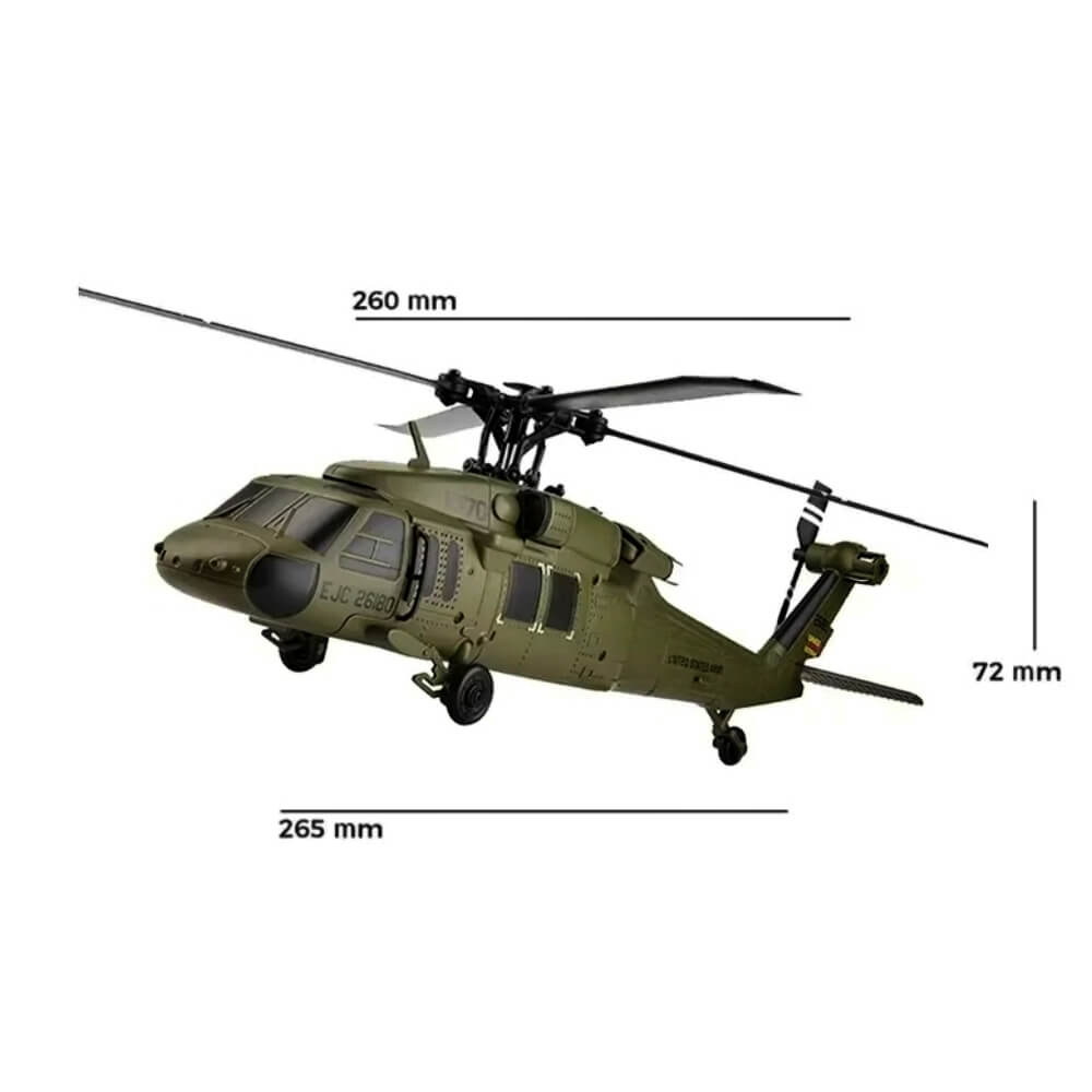 Wltoys K170 2.4G 4CH 6-Axis Gyro Military RC Helicopter