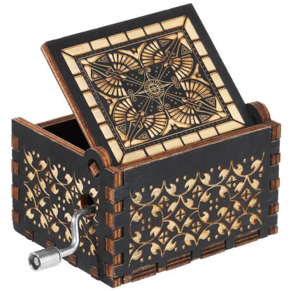'You are My Sunshine' Engraved Hand-Cranked Wooden Musical Box