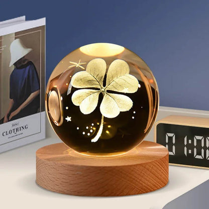 3D Crystal Glass Ball Night Light