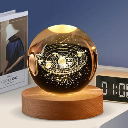3D Crystal Glass Ball Night Light