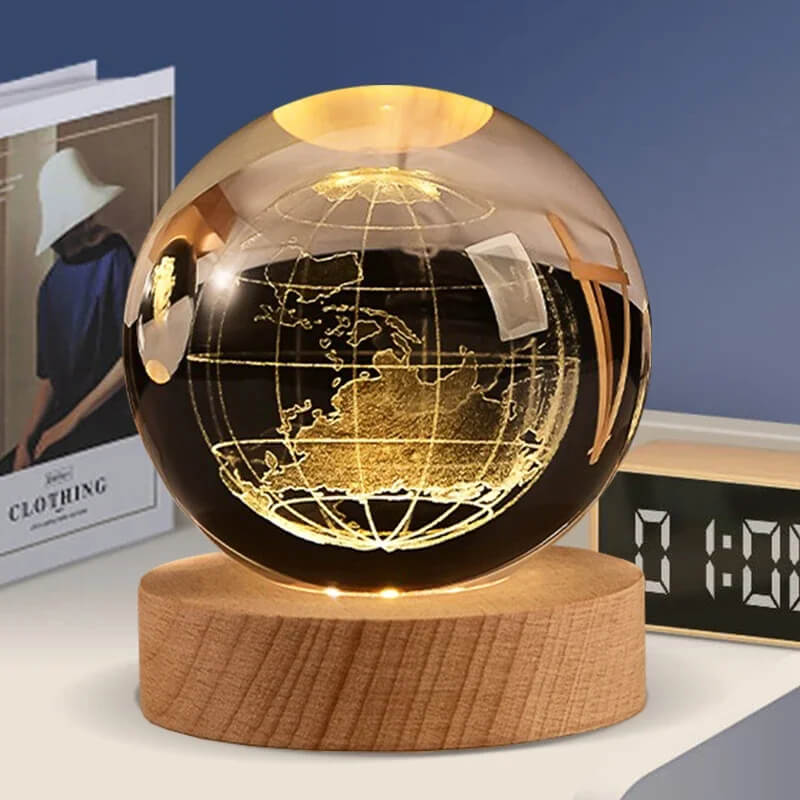 3D Crystal Glass Ball Night Light