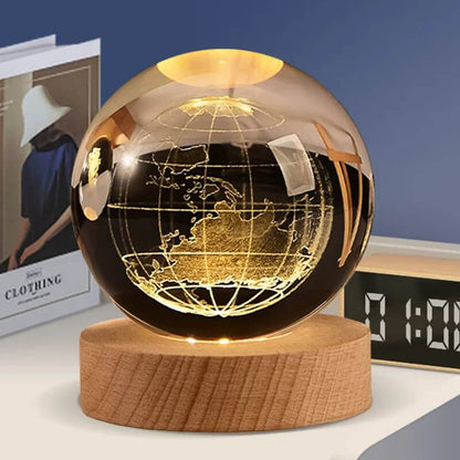 3D Crystal Glass Ball Night Light